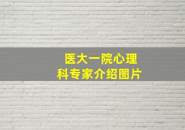 医大一院心理科专家介绍图片