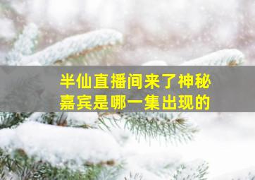 半仙直播间来了神秘嘉宾是哪一集出现的