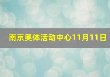 南京奥体活动中心11月11日