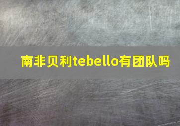 南非贝利tebello有团队吗