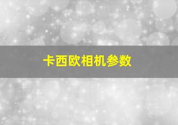 卡西欧相机参数