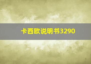 卡西欧说明书3290