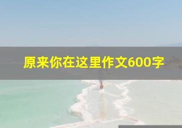 原来你在这里作文600字