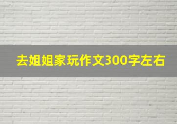 去姐姐家玩作文300字左右