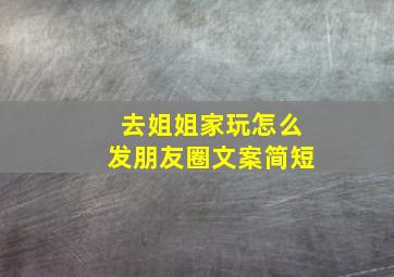 去姐姐家玩怎么发朋友圈文案简短