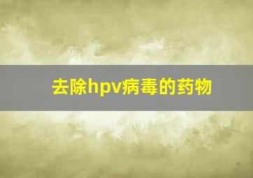 去除hpv病毒的药物