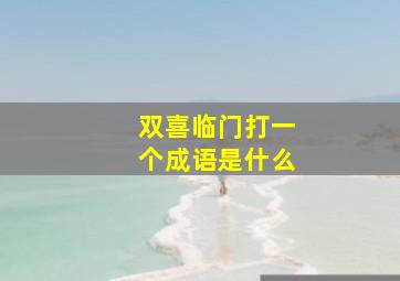 双喜临门打一个成语是什么