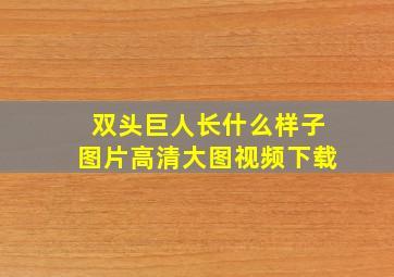 双头巨人长什么样子图片高清大图视频下载