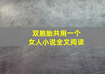 双胞胎共用一个女人小说全文阅读