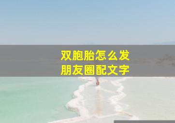 双胞胎怎么发朋友圈配文字