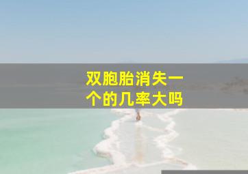 双胞胎消失一个的几率大吗