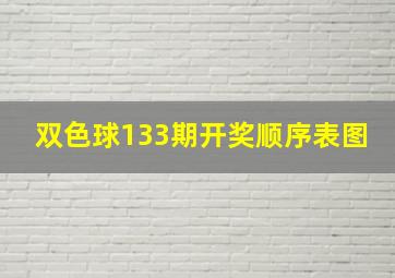 双色球133期开奖顺序表图