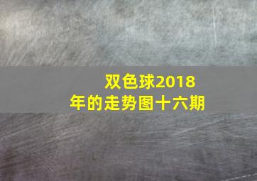 双色球2018年的走势图十六期