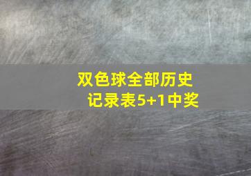 双色球全部历史记录表5+1中奖