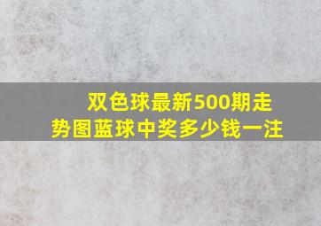 双色球最新500期走势图蓝球中奖多少钱一注