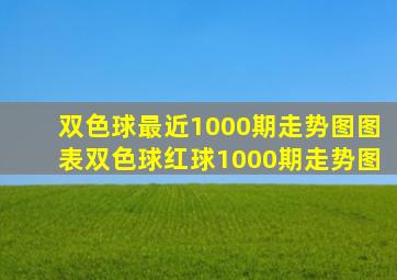 双色球最近1000期走势图图表双色球红球1000期走势图