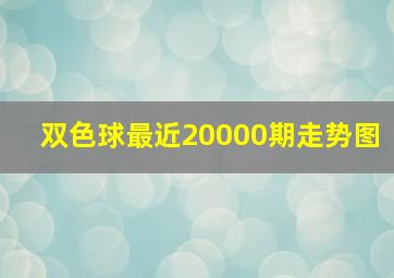 双色球最近20000期走势图