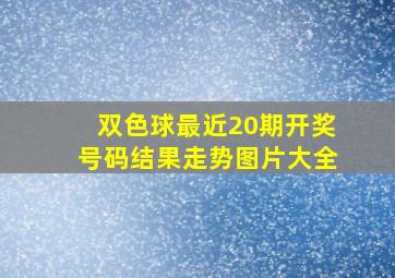 双色球最近20期开奖号码结果走势图片大全