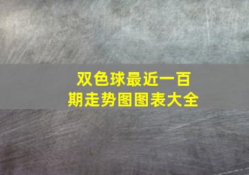 双色球最近一百期走势图图表大全