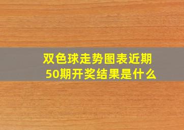 双色球走势图表近期50期开奖结果是什么