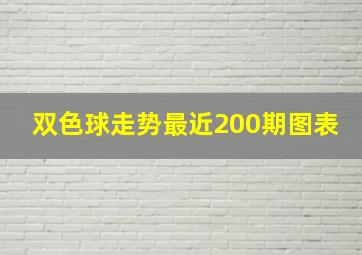 双色球走势最近200期图表