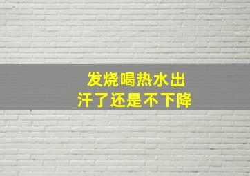 发烧喝热水出汗了还是不下降