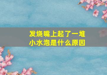 发烧嘴上起了一堆小水泡是什么原因