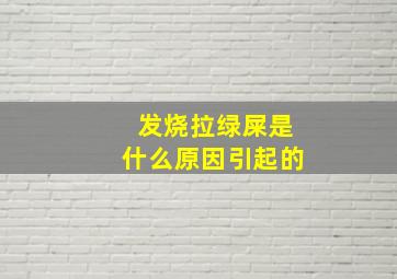 发烧拉绿屎是什么原因引起的