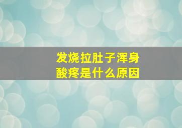 发烧拉肚子浑身酸疼是什么原因