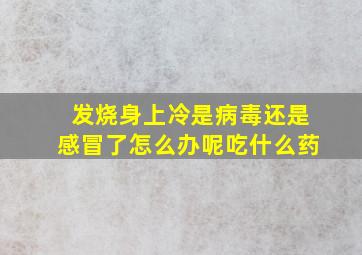 发烧身上冷是病毒还是感冒了怎么办呢吃什么药