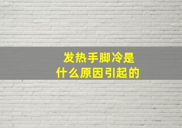 发热手脚冷是什么原因引起的