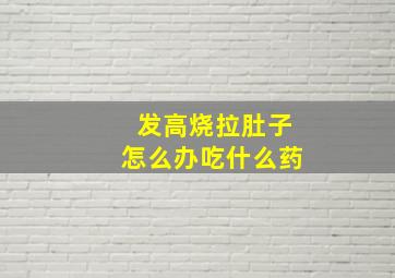 发高烧拉肚子怎么办吃什么药