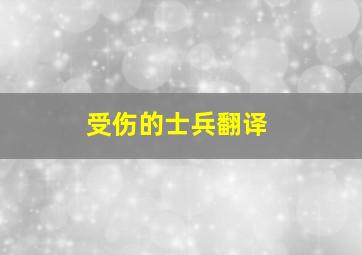 受伤的士兵翻译