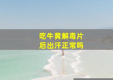 吃牛黄解毒片后出汗正常吗