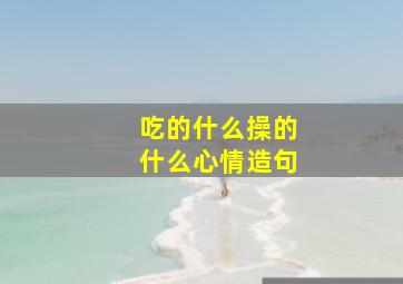 吃的什么操的什么心情造句