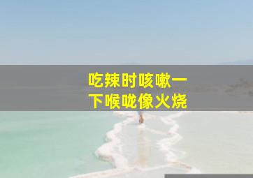 吃辣时咳嗽一下喉咙像火烧