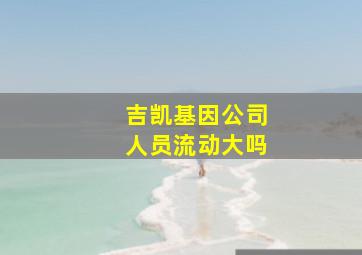 吉凯基因公司人员流动大吗