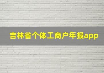 吉林省个体工商户年报app