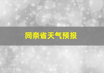 同奈省天气预报