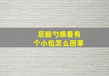 后脑勺摸着有个小包怎么回事