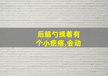 后脑勺摸着有个小疙瘩,会动