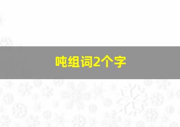 吨组词2个字