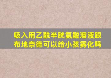 吸入用乙酰半胱氨酸溶液跟布地奈德可以给小孩雾化吗