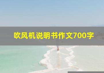 吹风机说明书作文700字