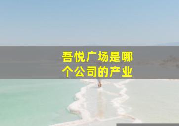 吾悦广场是哪个公司的产业