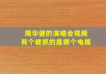 周华健的演唱会视频有个被抓的是哪个电视