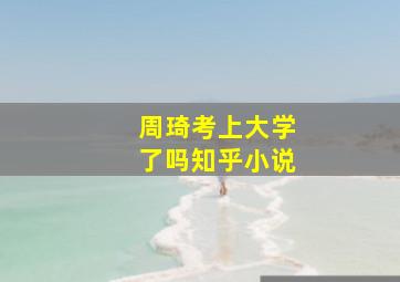 周琦考上大学了吗知乎小说