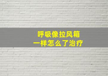 呼吸像拉风箱一样怎么了治疗