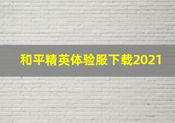 和平精英体验服下载2021