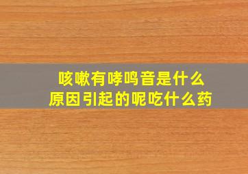 咳嗽有哮鸣音是什么原因引起的呢吃什么药